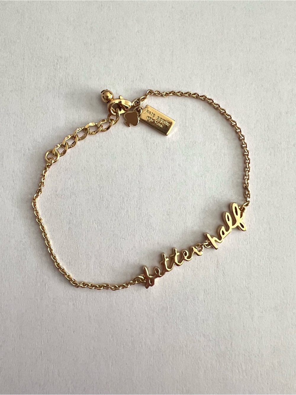kate spade | ‘better half' Gold Script Bracelet